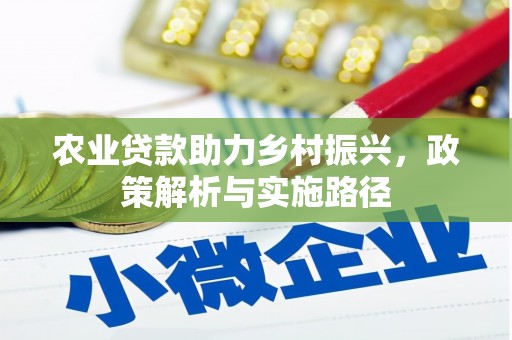 浦江农业贷款助力乡村振兴，政策解析与实施路径