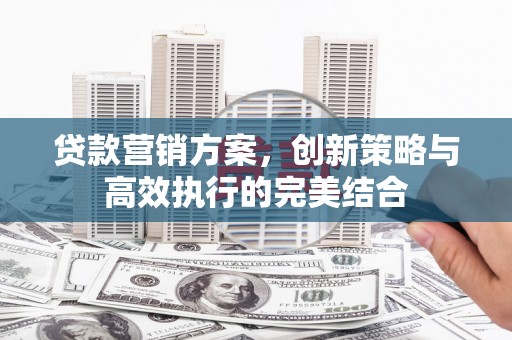 浦江贷款营销方案，创新策略与高效执行的完美结合