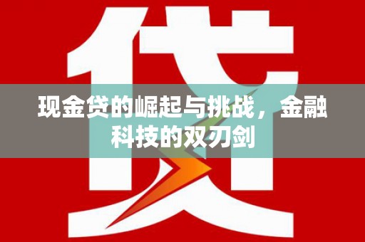 浦江现金贷的崛起与挑战，金融科技的双刃剑