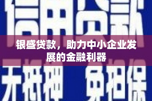 浦江银盛贷款，助力中小企业发展的金融利器