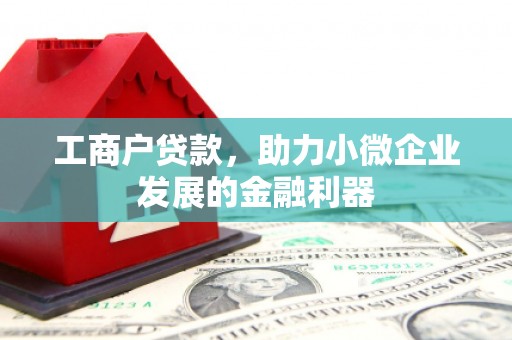 浦江工商户贷款，助力小微企业发展的金融利器