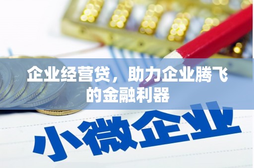 浦江企业经营贷，助力企业腾飞的金融利器