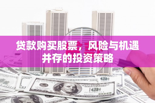 浦江贷款购买股票，风险与机遇并存的投资策略