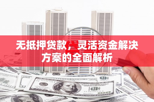 浦江无抵押贷款，灵活资金解决方案的全面解析