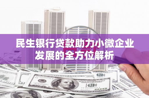 浦江民生银行贷款助力小微企业发展的全方位解析