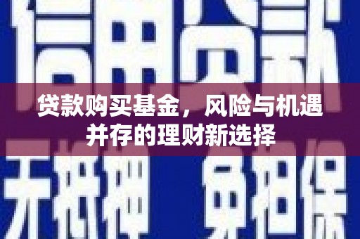 浦江贷款购买基金，风险与机遇并存的理财新选择
