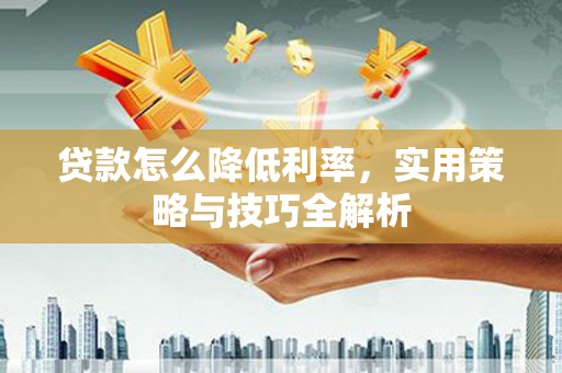 浦江贷款怎么降低利率，实用策略与技巧全解析