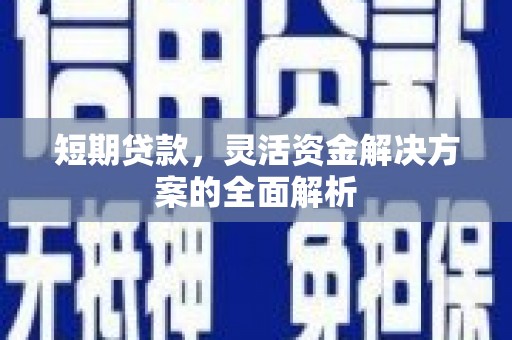 浦江短期贷款，灵活资金解决方案的全面解析