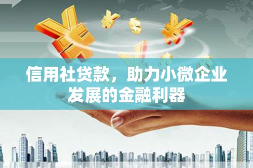 浦江信用社贷款，助力小微企业发展的金融利器