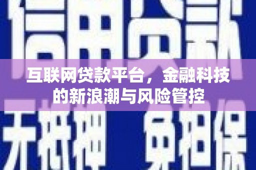 浦江互联网贷款平台，金融科技的新浪潮与风险管控