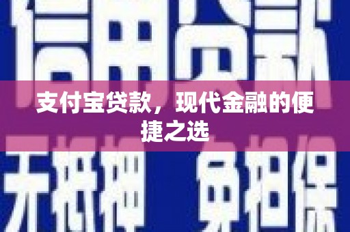 浦江支付宝贷款，现代金融的便捷之选