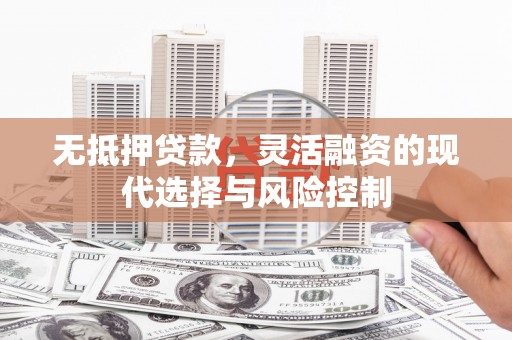 浦江无抵押贷款，灵活融资的现代选择与风险控制