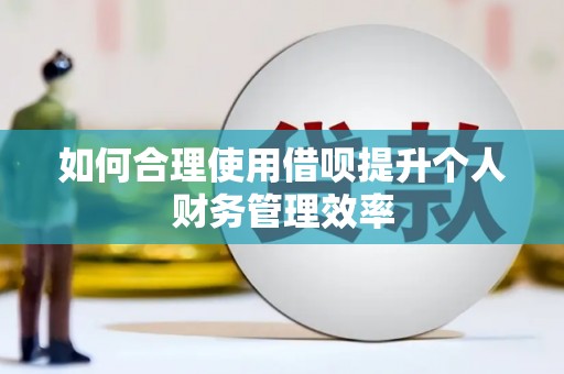浦江如何合理使用借呗提升个人财务管理效率