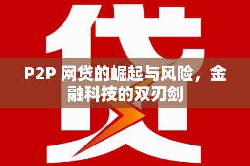 浦江P2P 网贷的崛起与风险，金融科技的双刃剑