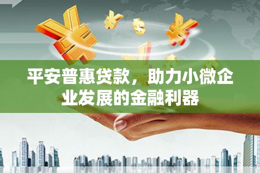 浦江平安普惠贷款，助力小微企业发展的金融利器