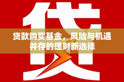 浦江贷款购买基金，风险与机遇并存的理财新选择