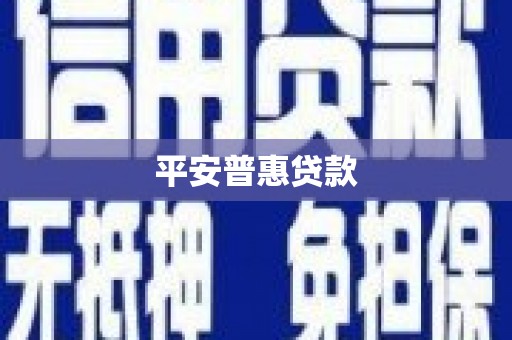 浦江平安普惠贷款