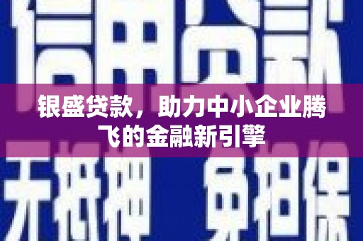 浦江银盛贷款，助力中小企业腾飞的金融新引擎