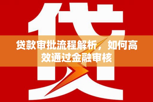 浦江贷款审批流程解析，如何高效通过金融审核