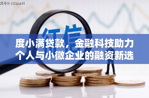 浦江度小满贷款，金融科技助力个人与小微企业的融资新选择