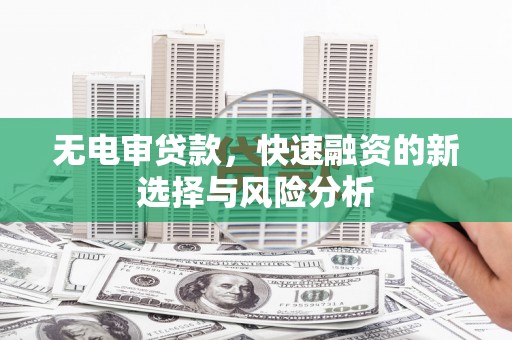 浦江无电审贷款，快速融资的新选择与风险分析