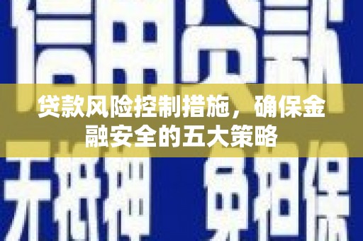浦江贷款风险控制措施，确保金融安全的五大策略