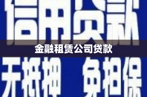 浦江金融租赁公司贷款