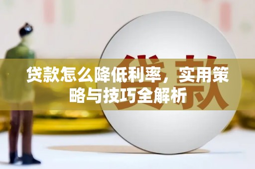 浦江贷款怎么降低利率，实用策略与技巧全解析